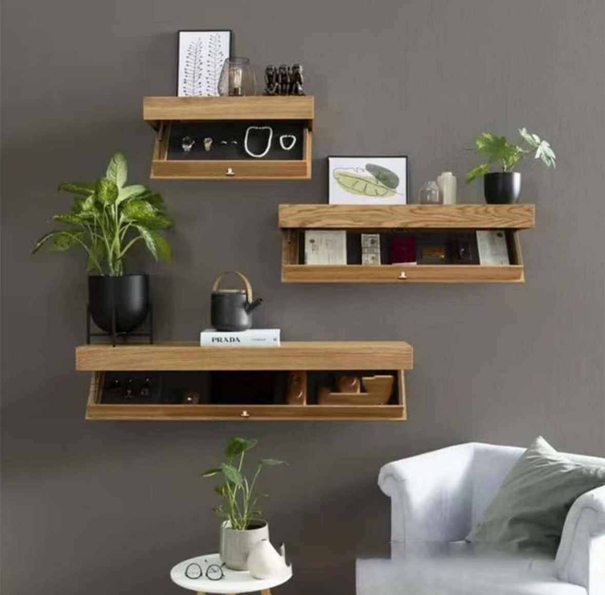 Floating Murphy Shelf - Hidden Compartment